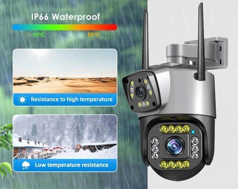 Зовнішня камера відеоспостереження з подвійним об'єктивом Wi-Fi V380 Pro VENV380V380PRO фото