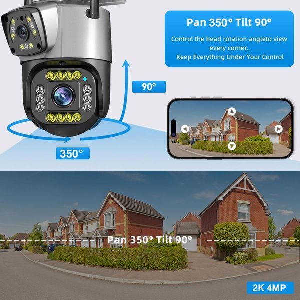 Наружная камера видеонаблюдения с двойным объективом Wi-Fi V380 Pro VENV380V380PRO фото