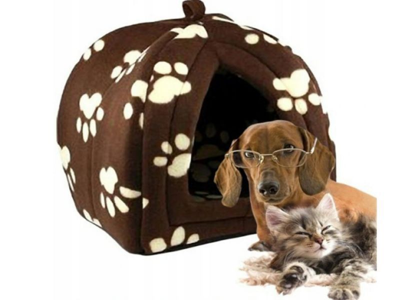 Мягкий домик для собак и кошек Pet Hut Brown VEN240 фото