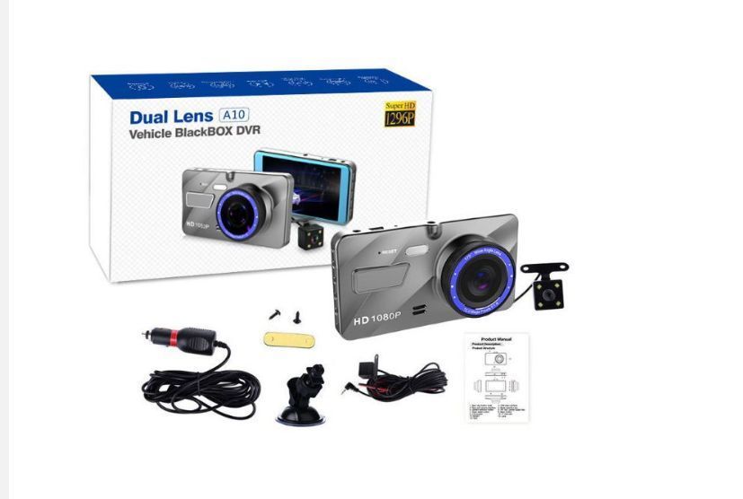 Відеореєстратор для автомобіля з задньою камерою Dual Lens A10/F9/V2 Full HD 1080 H31 3,5 дюйма TVCAMERA3.5 фото