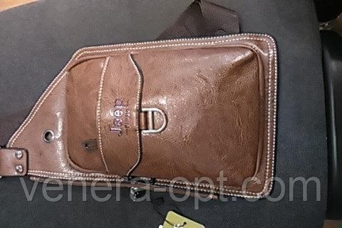 Шкіряна чоловіча сумка через плече Jeep 777 Bag 882 фото