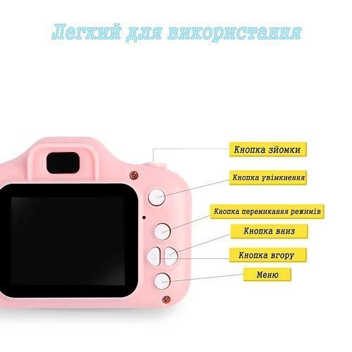 Дитячий цифровий фотоапарат Smart kids Kitty Котик фотокамера з 2" екраном із вбудованими іграми VEN666 фото