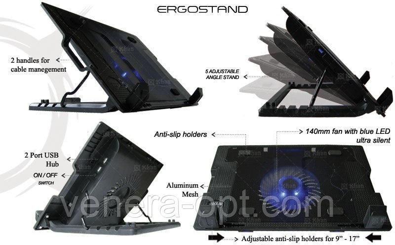 Подставка для ноутбука кулер ErgoStand B1215 фото