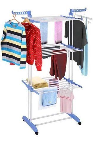 Сушарка для білизни підлогова Tiers Garment Rack With Wheels Синя (6) VEN280 фото