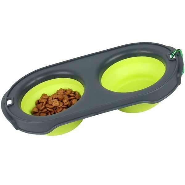 Миска двойная на складной подставке для собак и кошек Pet Bowl Set VEN0707 фото