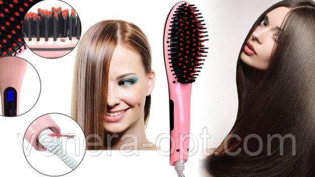 Электрическая расческа-выпрямитель FAST HAIR STRAIGHTENER HQT-906 A102 фото