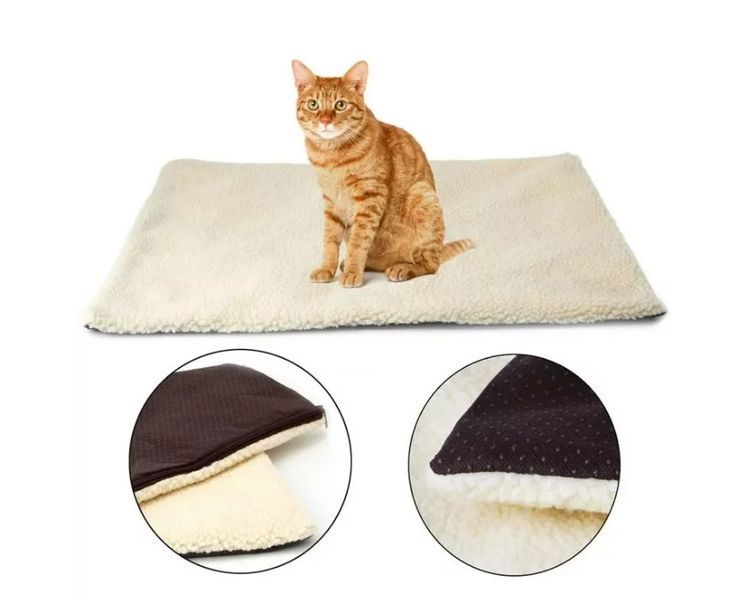 Подстилка для собак Pet Bed | Самонагревающийся коврик для животных | Спальное место для кошек 65 см х 45см VEN333 фото