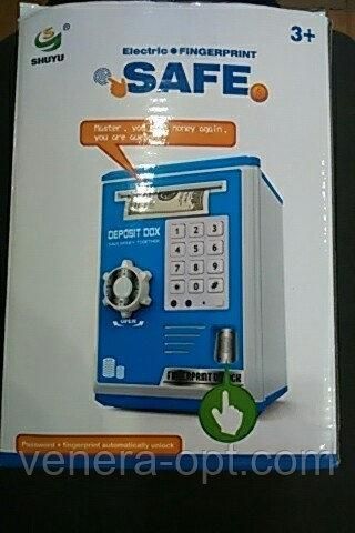 Електронна скарбничка "сейф банкомат" Number Bank з кодовим замком і купюропріємником TV077 фото