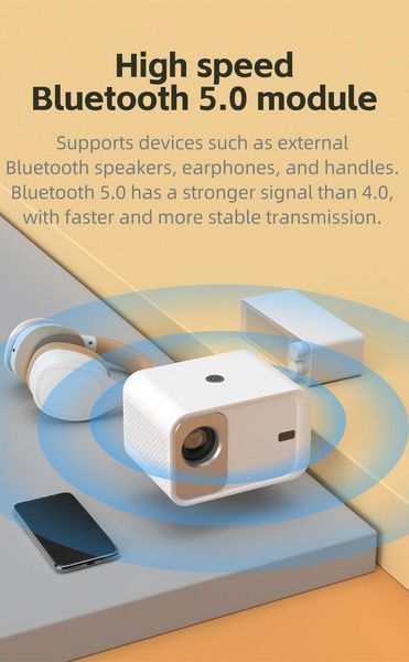 Source Factory Android 9 мини-портативный проектор X3 wifi 2,4ГГц/5,8ГГц (12) VEN0197 фото