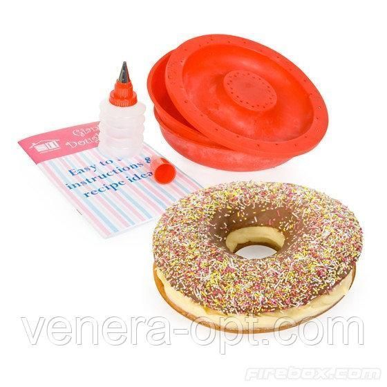 Форма силиконовая для выпечки гигантских пончиков Giant doughnut maker 2345 фото
