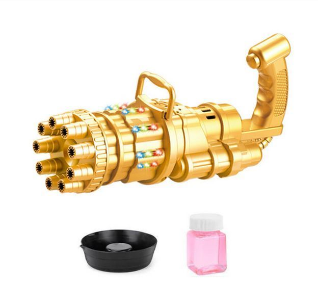Кулемет генератор мильних бульбашок BUBBLE GUN BLASTER машинка для бульбашок автомат (Без вибору кольору) TV8222 фото