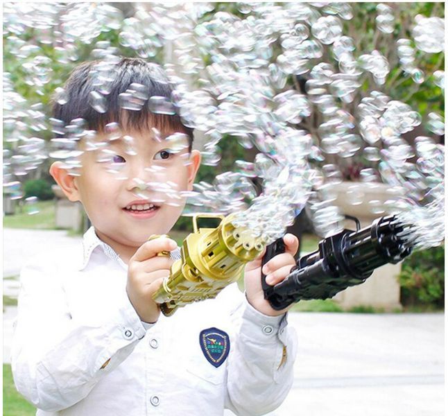 Кулемет генератор мильних бульбашок BUBBLE GUN BLASTER машинка для бульбашок автомат (Без вибору кольору) TV8222 фото