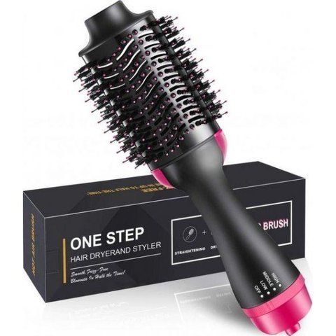 Керамическая фен щетка стайлер для укладки волос 3 в 1 One Step Hair Dryer and Styler расческа с феном TV87 фото