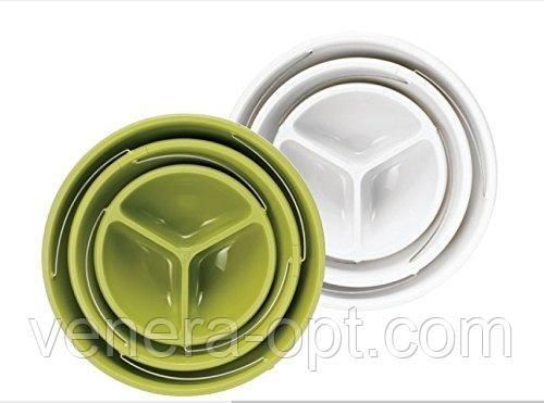 Миска трехуровневая для вечеринок twist fold 3 tiered bowl 35 фото