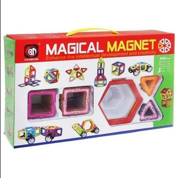 Магнітний 3D конструктор Magical Magnet 40 деталей 464 фото