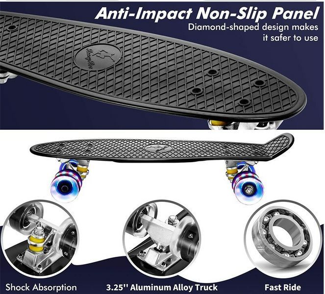 Скейт Пенні Борд Penny Fish Skateboards Mint 22" BK7 фото