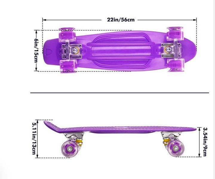 Скейт Пенні Борд Penny Fish Skateboards Mint 22" BK7 фото