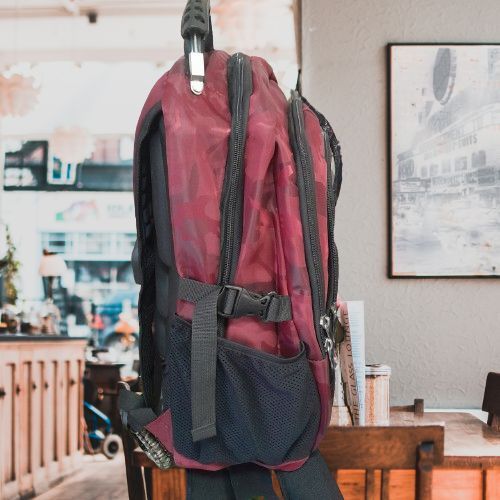 Швейцарский мужской рюкзак Swissgear 9363 с ортопедической спинкой красный пиксель TV-SWISS фото