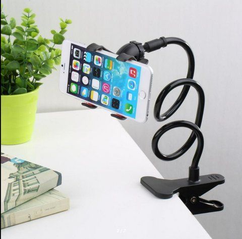 Универсальный гибкий держатель для телефона смартфона с прищепкой VEN0107 фото