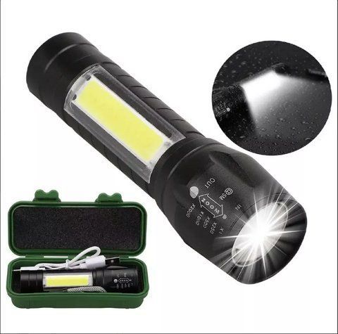 Ліхтар ручний акумуляторний світлодіодний Bailong BL-511 COB usb micro charg/Чорний BR000062 VEN61 фото