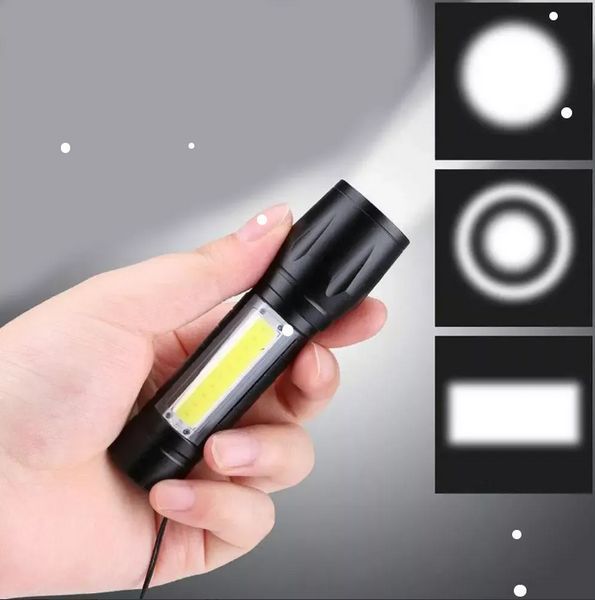 Ліхтар ручний акумуляторний світлодіодний Bailong BL-511 COB usb micro charg/Чорний BR000062 VEN61 фото
