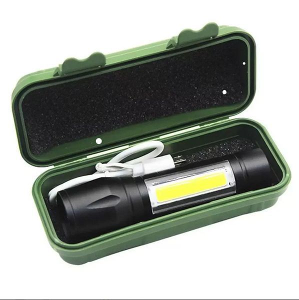 Ліхтар ручний акумуляторний світлодіодний Bailong BL-511 COB usb micro charg/Чорний BR000062 VEN61 фото