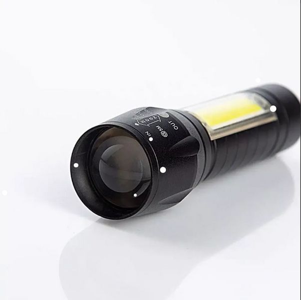 Ліхтар ручний акумуляторний світлодіодний Bailong BL-511 COB usb micro charg/Чорний BR000062 VEN61 фото