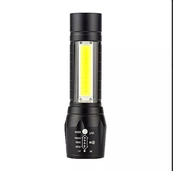 Ліхтар ручний акумуляторний світлодіодний Bailong BL-511 COB usb micro charg/Чорний BR000062 VEN61 фото