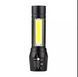 Ліхтар ручний акумуляторний світлодіодний Bailong BL-511 COB usb micro charg/Чорний BR000062 VEN61 фото 2