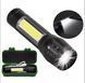 Ліхтар ручний акумуляторний світлодіодний Bailong BL-511 COB usb micro charg/Чорний BR000062 VEN61 фото 1