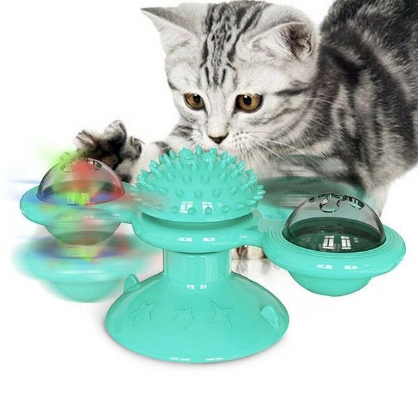 Повертайте іграшку для кішок ROTATE WINDMILL CAT вітряного млина з котячою м'ятою і світлодіодною кулею (120) VEN0132 фото