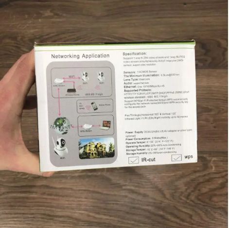 IP-камера відеоспостереження WiFi UKC V380 Q5 Y 1 автономна для дому поворотна. Программа v380 pro TVY00 фото