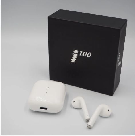 Бездротові сенсорні навушники i100 TWS бінауральні Bluetooth 5.0 White TVI100 фото