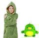 Дитячий плед-худі толстовка халат з капюшоном і рукавами 3 в 1 Huggle Pets Hoodie зелений TV-094 фото 4