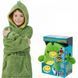 Дитячий плед-худі толстовка халат з капюшоном і рукавами 3 в 1 Huggle Pets Hoodie зелений TV-094 фото 1