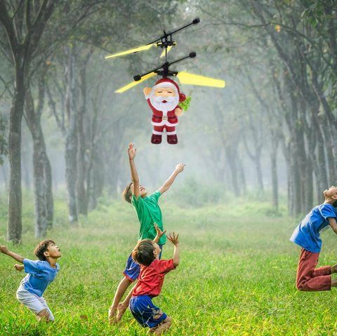 Іграшка Літальний Санта Flying Santa, що летить дід мороз 558 фото
