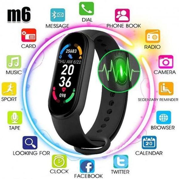 Фітнес-трекер Smart Band M6 Смарт-годинник Розумний браслет М 6 BR-00001 TVM6 фото