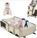 Сумка мама багатофункціональна переноска-ліжко для немовлят Baby room (20) біло-синій VEN0155BS фото 5