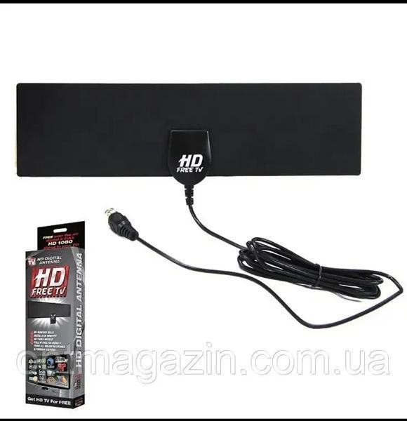 Комнатная цифровая антенна TV Clear HDTV компактная для телевидения, черная TV-684 фото
