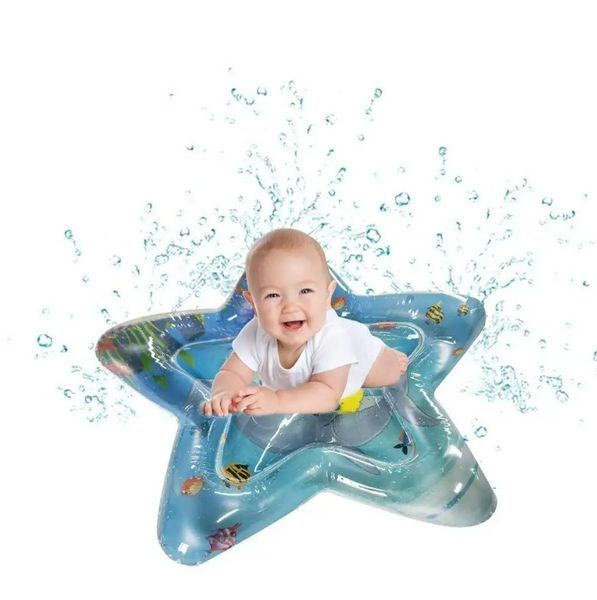 Дитячий розвивальний водний килимок Lindo у формі серця з водою й рибками для дітей PL4 фото