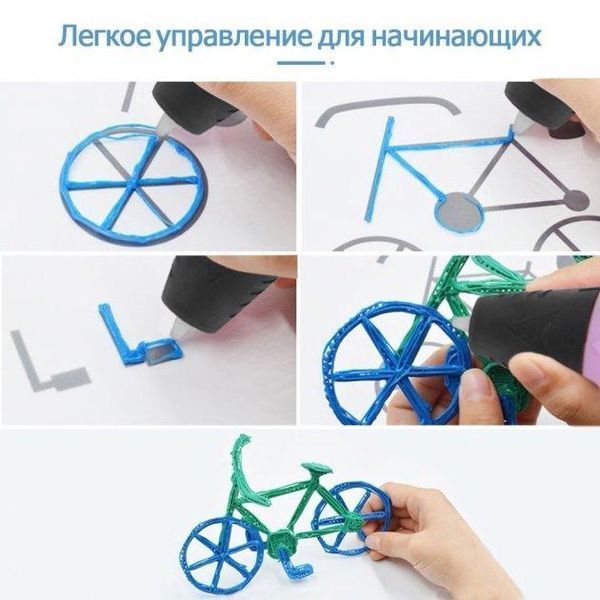3D-ручка для малювання 3DPen-2 з дисплеєм, підставка, пластик TV58 фото