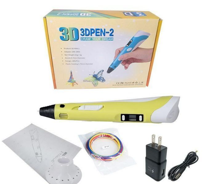 3D-ручка для малювання 3DPen-2 з дисплеєм, підставка, пластик TV58 фото