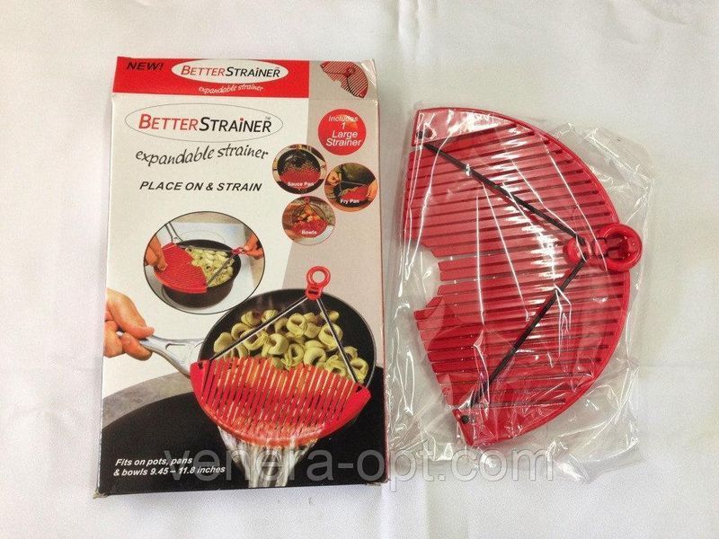 Друшляк-накладка для зливу води Better Strainer 5-7 фото