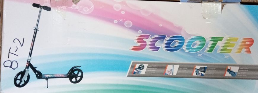 Двоколісний самокат Scooter 888 для підлітків складаний з підніжкою Scooter BT-3 (6) BT2 фото