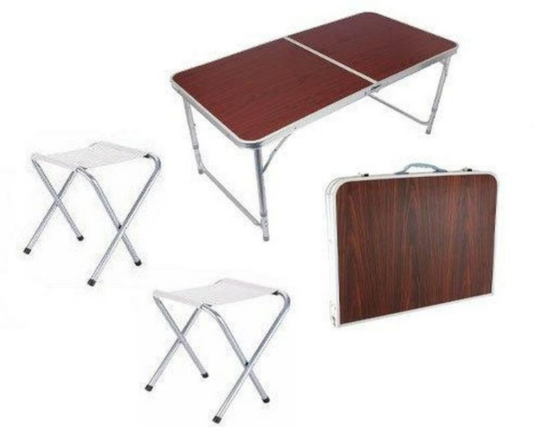 Стіл складаний + 4 стільця. Складаний столик для пікніка - folding table. Дуже легкий, компактний стіл для пікнік BIG TABLE2 фото