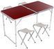 Стіл складаний + 4 стільця. Складаний столик для пікніка - folding table. Дуже легкий, компактний стіл для пікнік BIG TABLE2 фото 1