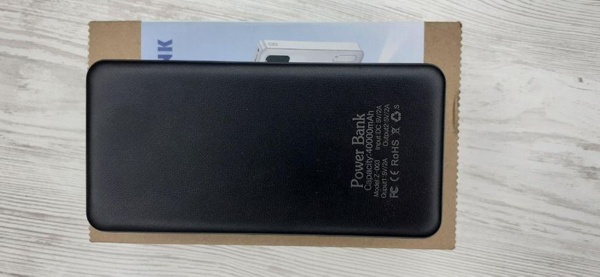 Power Bank 40000 мАч 5V2A Зарядное устройство для быстрой зарядки смартфонов Портативный внешний аккумулятор P40 фото