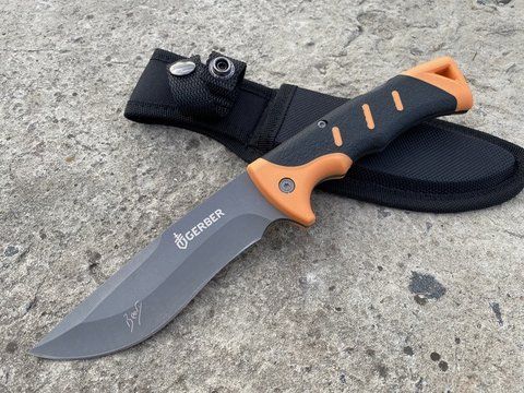 Нож с чехлом Gerber Н-180, Gp3, качественный острый боевой армейский, для выживания охотничий VEN038 фото