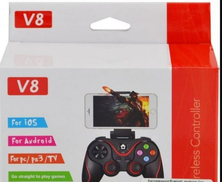 Бездротовий Bluetooth джойстик для смартфона iOS Android UKC Gen Game V8 Black/Red VEN112 фото