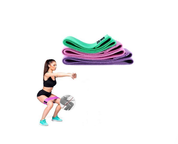 Набір тканинних фітнес-гумок Luting Hip resistance bands 3 штуки TV253 фото